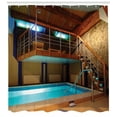thumbnail image 3 of Ambesonne Holdiay Shower Curtain, Swimming Pool Photography, 69"Wx75"L, Multicolor, 3 of 3