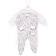 thumbnail image 2 of Hudson Baby Girls Cotton Sleep and Play, Outline Floral Soft Pink, 6-9 Months, 2 of 3