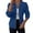 Blue, variant on Vrorvz Womens Cable Knitted Hoodies Solid Color Zip Up Hooded Long Sleeve Sweatshirt Cardigan Sport Blouse