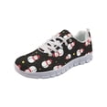thumbnail image 4 of HELLHERO Lace-up Walking Sneakers for Jogging Training, Mesh Non-slip Sole Comfortable Running Shoes, Snowman Pattern, 4 of 11