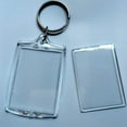 thumbnail image 4 of 25 Pieces Acrylic Keyring Picture Frame Key Chain Transparent Photo With Keychain For Diy Gift, 4 of 5