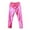 Pink, variant on Fashion Little Girls' Metallic Color Shiny Stretch Leggings