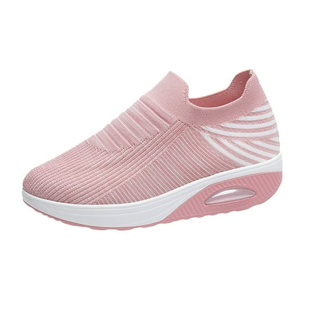 

NECHOLOGY Summer Walking Sandals for Women Flats Sneakers Outdoor Casual Slipon Women s Comfy Shoes for Women Casual Pink 9