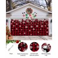 thumbnail image 2 of Garage Door Banner Cover 7 x 16 ft, Christmas White Snowflake Snow On Black and Red Plaid Christmas Garage Door Decorations Holiday Christmas Backdrop Decor for Winter New Year Xmas Party, 2 of 6