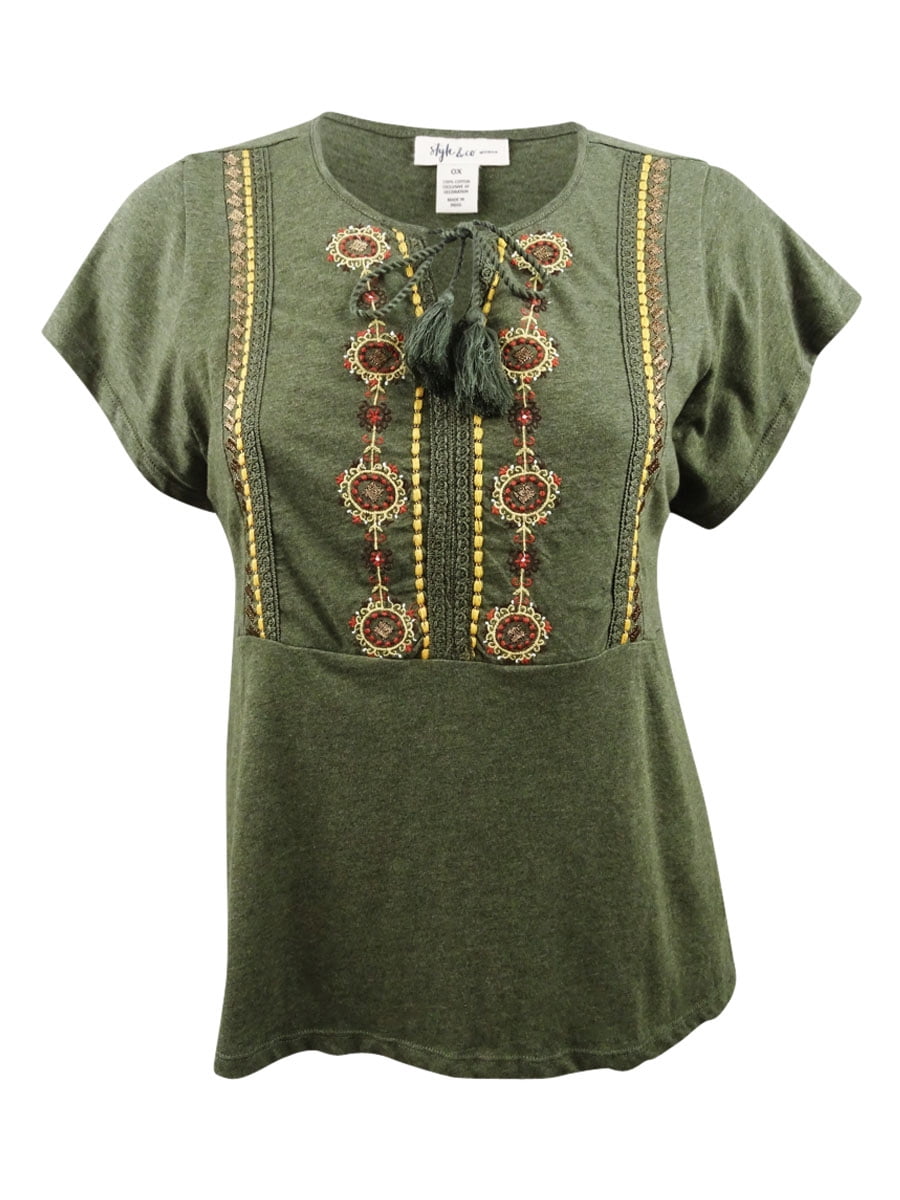 embroidered peasant blouse plus size