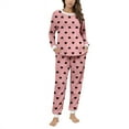 thumbnail image 3 of Dazajoo Fluffy Pajamas for Women Soft Fleece Warm Pajama Set Fuzzy Pjs Winter 2 Piece Flannel Lounge Sets with Pockets Hot Pink,XL, 3 of 7