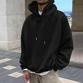thumbnail image 4 of TSHXS Mens Hoodie Men'S Sweatshirts Men'S Gym Workout Active Long Sleeve Pullover Lightweight Hoodie Casual Hooded Sweatshirts Black XXL, 4 of 6