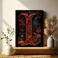 thumbnail image 6 of Gothic Raven Pumpkin Scrollwork Letter I Canvas Print, Suitable for Living Room, Bedroom, Hallway, Office, Study, 6 of 8