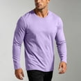 thumbnail image 3 of Samdudou Mens T Shirts Long Sleeve Crewneck Casual Basic Tees Everyday Layering Undershirts Lightweight Athletic Training Tops Classic Daily Workout Pullover Apparel, 3 of 7