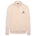 thumbnail image 2 of Men's Levelwear Khaki Atlanta Braves Murray Quarter-Zip Sweatshirt, 2 of 4