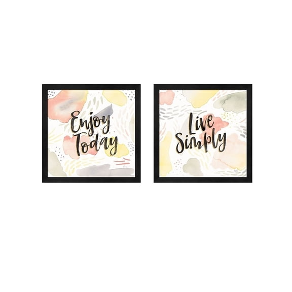 Metaverse Laura Marshall 'Meadow Breeze B' Framed Art (Set of 2)