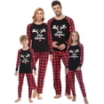 thumbnail image 1 of VENTELAN Conjunto de pijamas navideños a juego para la familia, ropa de dormir navideña de Papá Noel, conjunto de pijama navideño para parejas y niños, 1 of 3