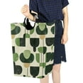 thumbnail image 4 of Yayeee Freestanding Laundry Hamper with Handle Collapsible Large Storage Basket for Clothes, Green Circle, 4 of 7