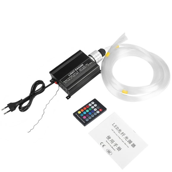 Rdeghly Optic Star Ceiling Kits,16W RGBW LED Plastic Fiber Optic Ceiling Decor Kit Light Engine with Cables Remote Controller, Optic Ceiling Kis
