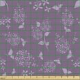 thumbnail image 2 of Ambesonne Floral Fabric by the Yard Upholstery, Monochrome Lilac Flowers, 5 Yards, Lilac and Pale Purple, 2 of 5