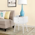thumbnail image 5 of Elle Decor Stephanie Modern Square Accent Table with 2 Drawers, Black, 5 of 5