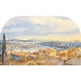 thumbnail image 2 of Amadeo Preziosi 18x13 Gold Ornate Wood Frame and Double Matted Museum Art Print Titled - View of the Golden Horn (1850), 2 of 4