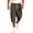 Coffee, variant on LTTVQM Men's Casual Athletic Capri Pants Mixed Check Plaid All Over Print Drawstring Cropped Cargo Trousers, Beach Hiking Daily Wear Capri Shorts Blue M