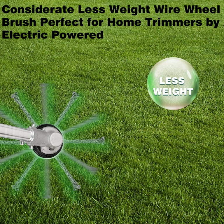 Universal Steel Wire Weed Trimmer - 6 Cutter Heads | 2025 Heavy-Duty Model | Tool-Free Adapter | Compatible with Stihl/Ryobi | 2 & 6 Blade Options Available