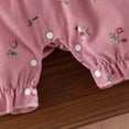 thumbnail image 4 of Kaprioy Baby Girl Summer Clothes Short Sleeve Bubble Romper Bow Shorts Jumpsuit Outfit 0 3 6 9 12 18 Months Girls Summer Clothes, 4 of 9
