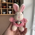 thumbnail image 7 of Bottone Lovely Plush Necklace Rabbit Charm Keychains Cute Plush Ornament Pendant Bag Charm Car Keyring Backpack Decoration, 7 of 7
