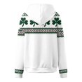 thumbnail image 4 of Gzbliryd Women's St. Patrick's Day Art Print Hoodie St. Patrick's Day Shirt (#007 White,XXL), 4 of 5