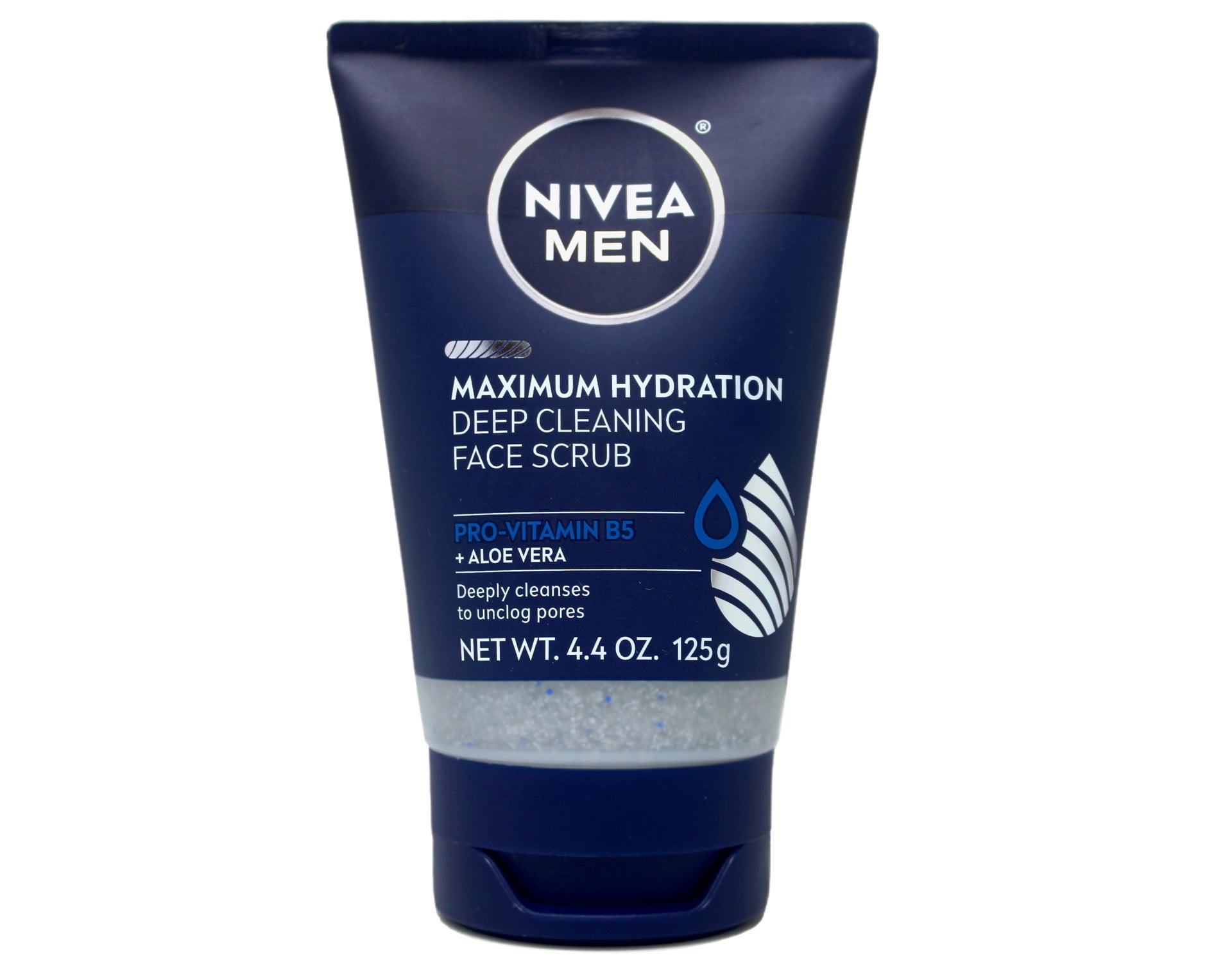 NIVEA MEN Maximum Hydration Deep Cleaning Face Scrub With Aloe Vera, 3 Pack of 4.4 Oz Tubes