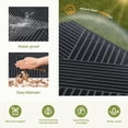 thumbnail image 2 of KUETH 5'x 8' Outdoor Rug Plastic Foldable Waterproof Outside Carpet UV Resistant Geometric Patio RV Deck Mat,BLACK GREY, 2 of 6