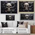 thumbnail image 4 of Designart "Skull and Crossbones Pirate Emblem" People Framed Wall Art - Modern Black Pirate Living Room Framed Canvas Art, 4 of 6