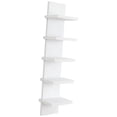 thumbnail image 3 of Organizador de pared de 5 niveles, diseño vertical de madera, ligero, ahorra espacio. Blanco, 3 of 8