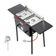 thumbnail image 5 of VEVOR Outdoor Propane Deep Fryer,Dual-Tank 8QTx2 Commercial Fryer, Stainless Steel Cooker with Foldable Platform, Dual Basket, and Heat Adjustment, Floor Standing Fryers for Restaurant Home Snack Bar, 5 of 9