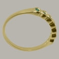 thumbnail image 4 of LBG British Made 10k Yellow Gold Genuine Natural Emerald Womens Eternity Ring - 33 size options - Size 5.5, 4 of 9