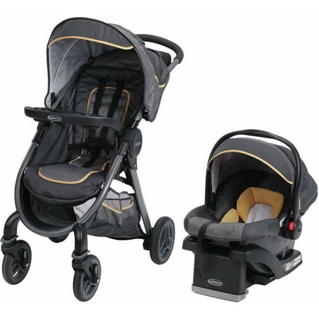 Graco FastAction Fold 2.0 Click Connect Travel System Stroller, Sunshine