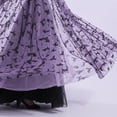 thumbnail image 5 of Jiibva Halloween Bat Print Mesh Cape Gothic Hooded Witch Cloak Purple 190cm, 5 of 7