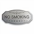 thumbnail image 3 of NO Smoking Victorian Door/Wall Sign (Brushed Silver) Small 3" x 6", 3 of 3