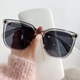 thumbnail image 3 of Gafas De Sol cuadradas Vintage para mujer, anteojos De Sol femeninos De gran tamaño, con montura grande y gradiente, De diseñador De marca, 3 of 5