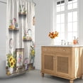 thumbnail image 4 of Flowers Shelves Boho Shower Curtain, Farmhouse Colorful Vase Floral Rustic Country Shower Curtains for Bathroom Decor, Washable Polyester Shower Curtain Set with 12 Hooks, 72" x 72", 4 of 6