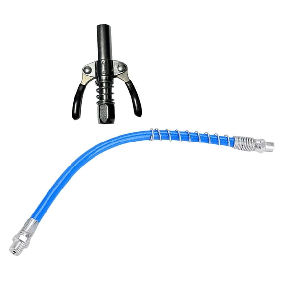 koolsoo Coupler Quick to Lock and Release Stainless Steel Zerk Fitting Lock Clamp Black 30cm Hose