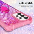 thumbnail image 4 of Slim Fit Phone Case for Samsung Galaxy A23 4G/5G, Shiny Bling Quicksand Effect TPU Bumper Case with Four Corners Anti-Fall Heavy Protection Cover for Samsung Galaxy A23, Pink Purple, 4 of 7