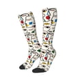 thumbnail image 2 of Balery Aabstract Eyes Printed Novelty Socks Men's Women's Crew Socks Sports Socks Knee High Socks Cotton Socks Quirky and Cool Socks, 2 of 9