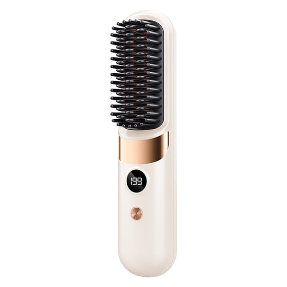 Pisexur Belleza Maquillaje Cepillo alisador de pelo mejorado 2026, peine alisador de pelo portátil de calentamiento rápido para mujeres, viaje, 4 temperaturas ajustablespara mujeres y hombres