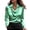 Green, variant on Womens Tops Shirts Elegant Draped Neck Casual Ladies Flowy Tees Blouses