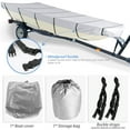 thumbnail image 4 of 16FT x 75" 210D Marine Grade Boat Cover， Waterproof Heavy-Duty Trailerable Fit for Jon Boat, Grey, 4 of 7