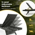 thumbnail image 2 of Gymax Chaise Longue Pliante en Rotin Résistante aux Intempéries, Fauteuil Inclinable Réglable, Séchage Rapide, Mousse, Brun Mélangé, 2 of 4