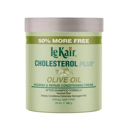 LeKair Cholesterol Plus Olive Oil Nourish and Repair Conditioning Cream, 24 Oz.