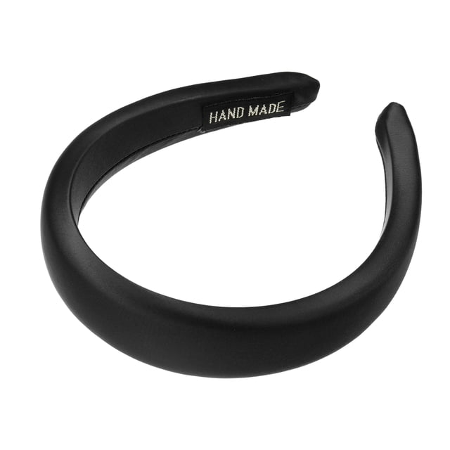 Diademas anchas de tela, diseño simple Bandas para la cabeza de estilo clásico, Diademas negras antideslizantes de moda de 1.18 pulgadas para mujeres y niñas