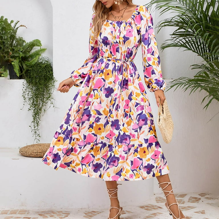 semi formal fit and flare dresses Amazon.com: Fit and Flare Dress for Womens Petite Elegant Vintage Ruffle  Sleeves V-Back Casual Work A-Line Cocktail Party Dresses with Pockets 842  Black S : Clothing, Shoes & Jewelry