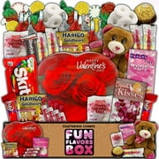 Fun Flavors Box Valentines Candy Snack Gift Box 50 Count Variety Pack Care Package
