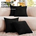 thumbnail image 3 of 2 Pack/ 4 Pack Fall Decor Pillow Covers Fall Decorations Home Halloween Throw Pillow Covers, 18x18 Inch Corduroy Square Cushion Cover Stripes Pillow Cases for Bedroom Sofa Living Room Couch, 3 of 7