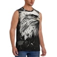 thumbnail image 2 of Balery Ink Style Bald Eagle Camisetas sin mangas para hombre, absorbe la humedad y protege contra el mal olor.-Medium, 2 of 7